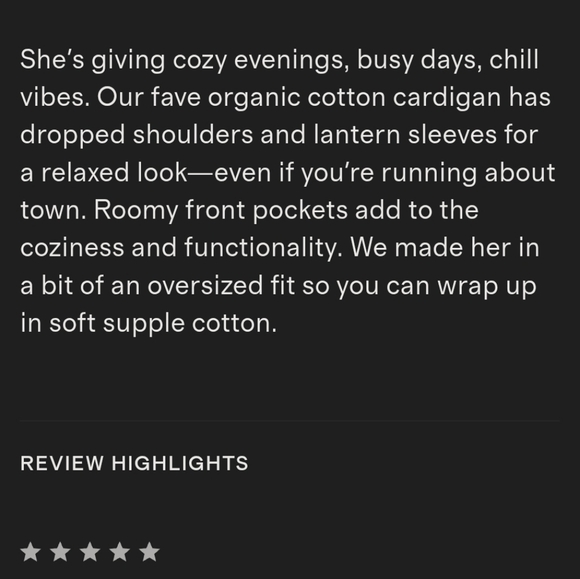 Quince 100% Organic Cotton Oversized Cardigan True Blue - Picture 15 of 16